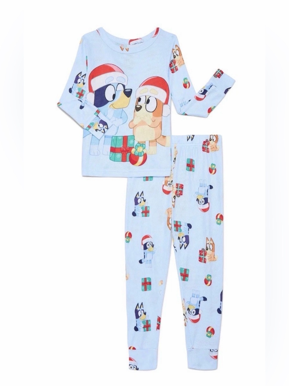 Bluey Kids Christmas Pajama Set. Size 12 Months